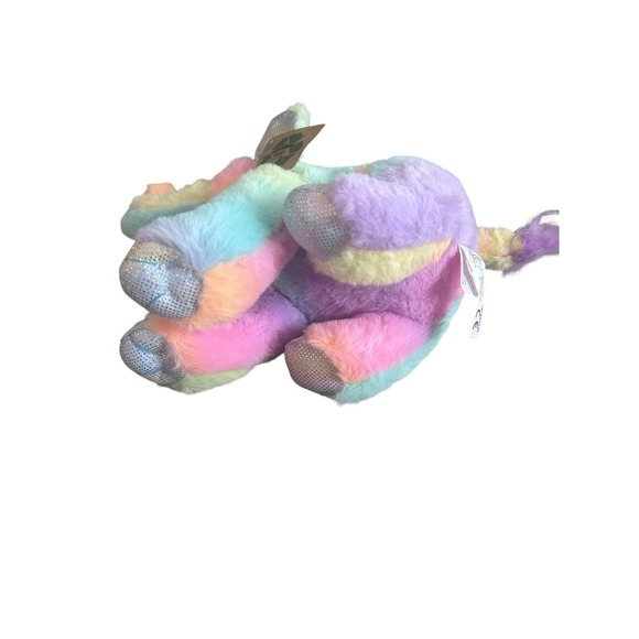 The Petting Zoo Elephant Plush Stuffed‎ Animal Rainbow Tie Dye New - Picture 7 of 11